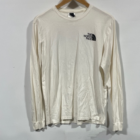 The North Face Other - The North Face Long Sleeve Logo Tee in Off-White with Black Logo